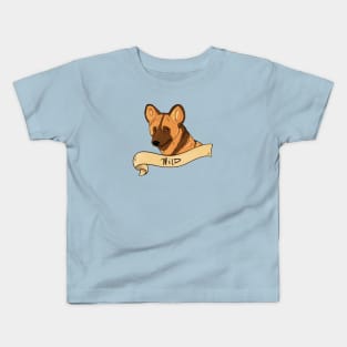 African "Wild" Dog Banner Kids T-Shirt